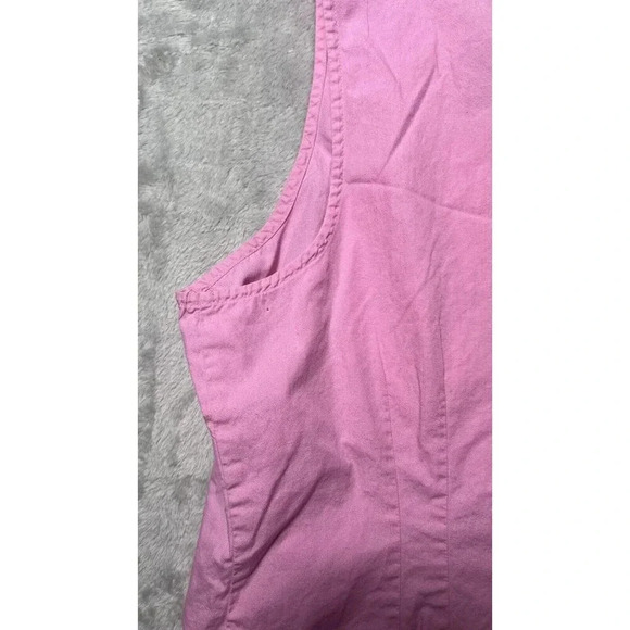 Basic Editions Women's Pink Floral Embroidered & Sleeveless Tank Top - Picture 10 of 12